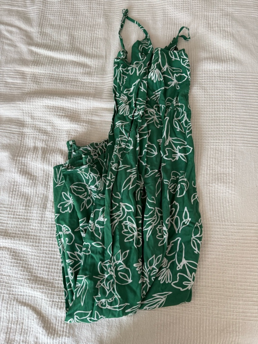 Uniqlo Green Floral Maxi Dress